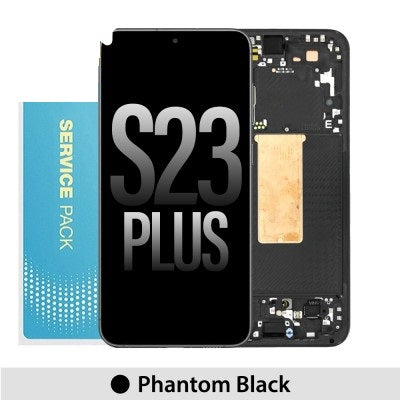 Samsung Galaxy S23 Plus S916B OLED Screen Replacement Digitizer with Frame GH82-30476A (Gold)-Phantom Black Samsung Galaxy S23 Plus S916B OLED Screen Replacement Digitizer with Frame GH82-30476A (Gold)-Phantom Black